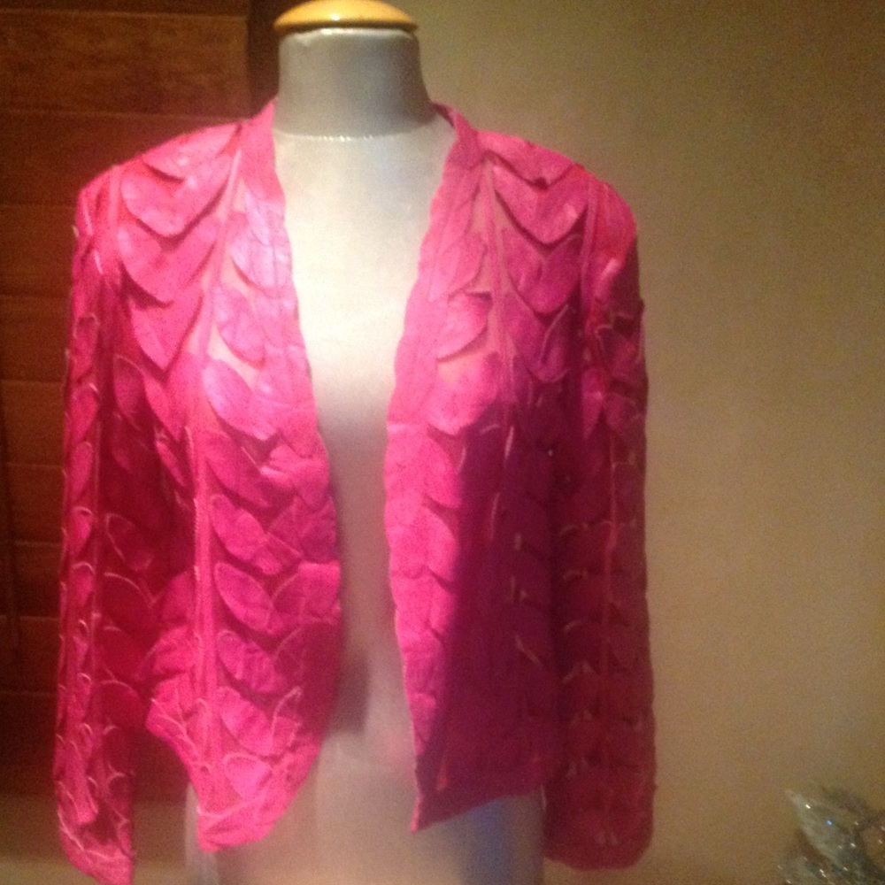 Leather and mesh jacket